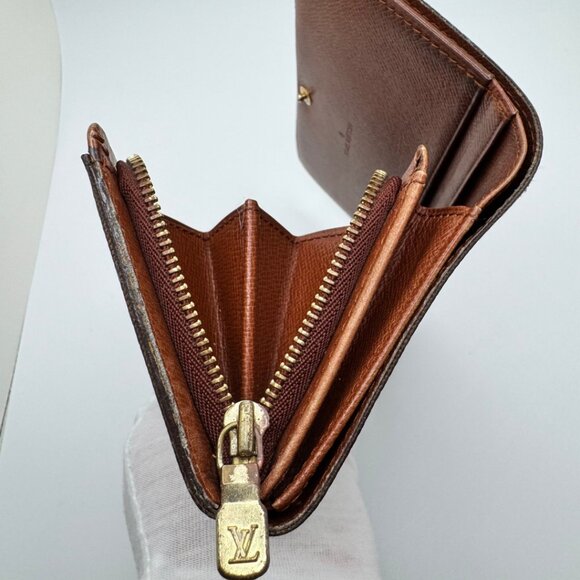 Louis Vuitton Tresor Bifold Wallet Porte Monnaie Vier Monogram Canvas Brown OS - Picture 10 of 13